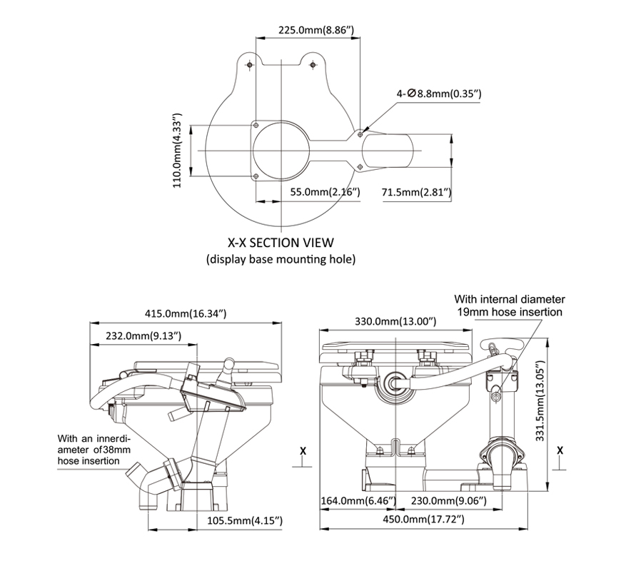 Jabsco Manual Marine Toilet - Regular Bowl